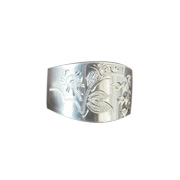 Regulowany pierścionek z białego złota Tornedalen